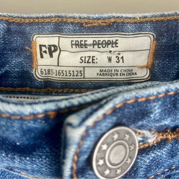 Free People Rock Denim Uptown Shorts Sz 31 Harbour Cutoff Shorts Distres… - Picture 8 of 10